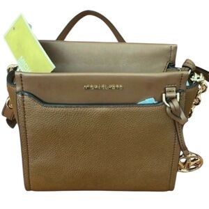 NWT Michael Kors Graham Messenger women’s leather tan brown crossbody purse
